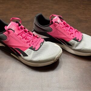 Reebok Women's Pink, Black, and White Athletic Shoes